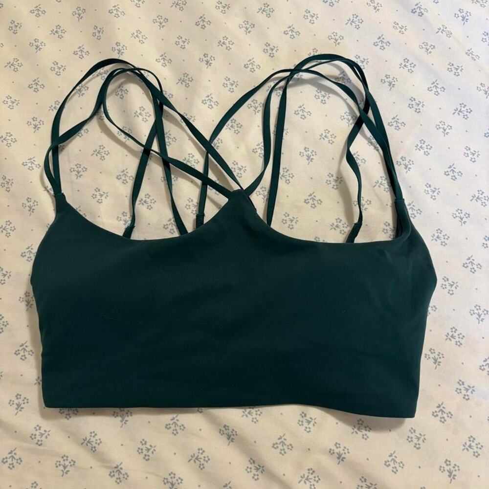 Strappy teal lululemon bra